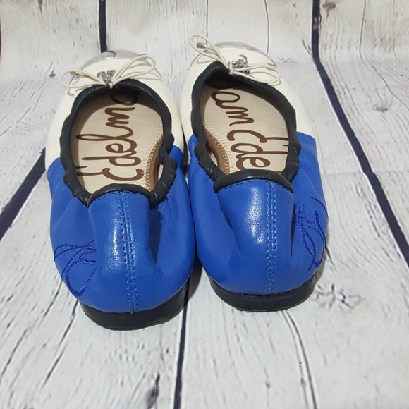 Sam Edelman FAIRLEIGH Blue Cap Toe Ballet flats 6 - Picture 6 of 7